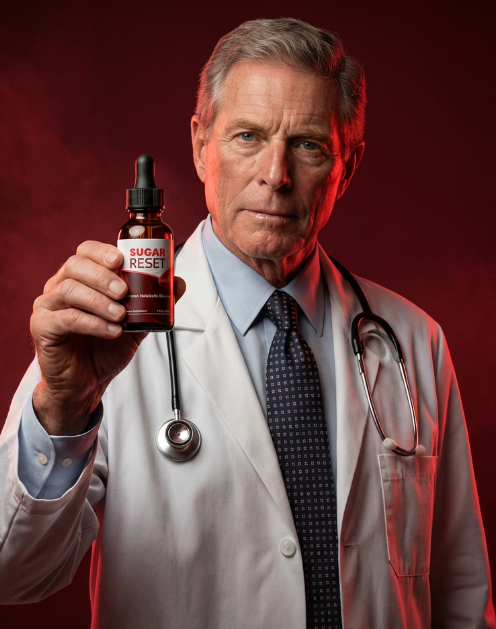 Health professional holding a bottle of Sugar Reset